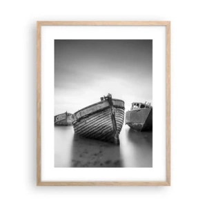 Pôster com moldura de carvalho claro - Apenas lembranças... - 40x50 cm