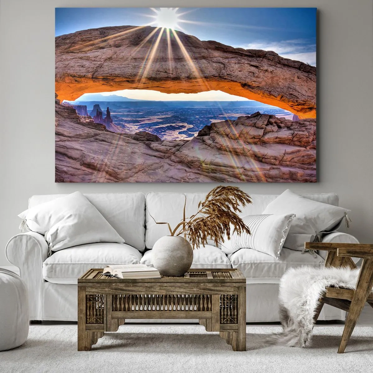 Quadro em tela - Através do portão de pedra - 100x70 cm