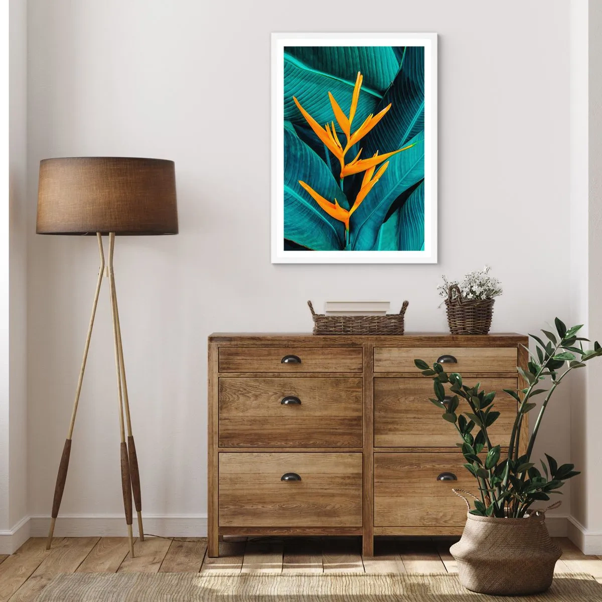 Pôster em moldura branca - Flor do Éden - 70x100 cm