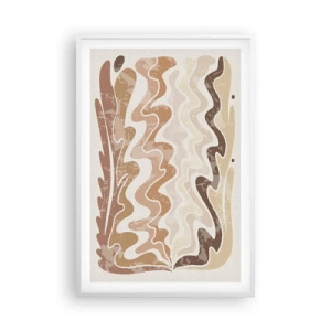 Pôster em moldura branca - Boa energia – boas emoções - 61x91 cm