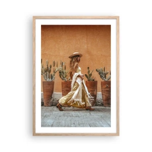 Pôster com moldura de carvalho claro - Estilo hippie - 50x70 cm