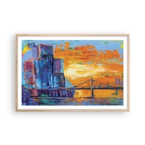 Pôster com moldura de carvalho claro - Cultura e natureza - 91x61 cm