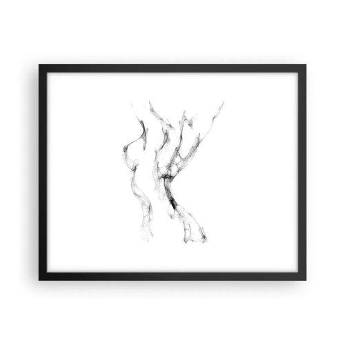 Pôster com moldura preta - Bonita e forte - 50x40 cm