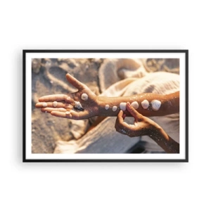 Pôster com moldura preta - Beleza na ponta dos dedos - 91x61 cm