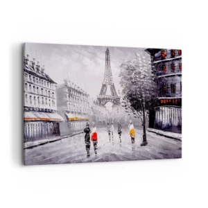 Quadro em tela - Passeio em Paris - 100x70 cm