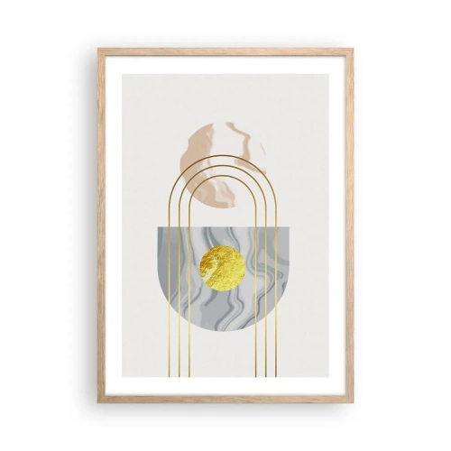 Pôster com moldura de carvalho claro - Brilho e claridade - 50x70 cm
