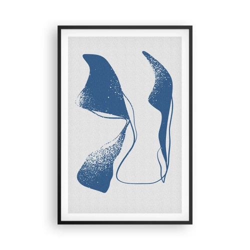 Pôster com moldura preta - Abstração alada - 61x91 cm