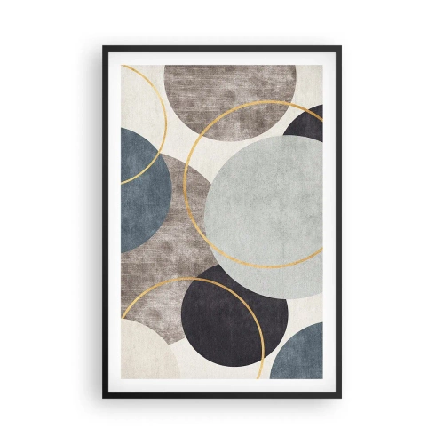 Pôster com moldura preta - Roda por roda - 61x91 cm