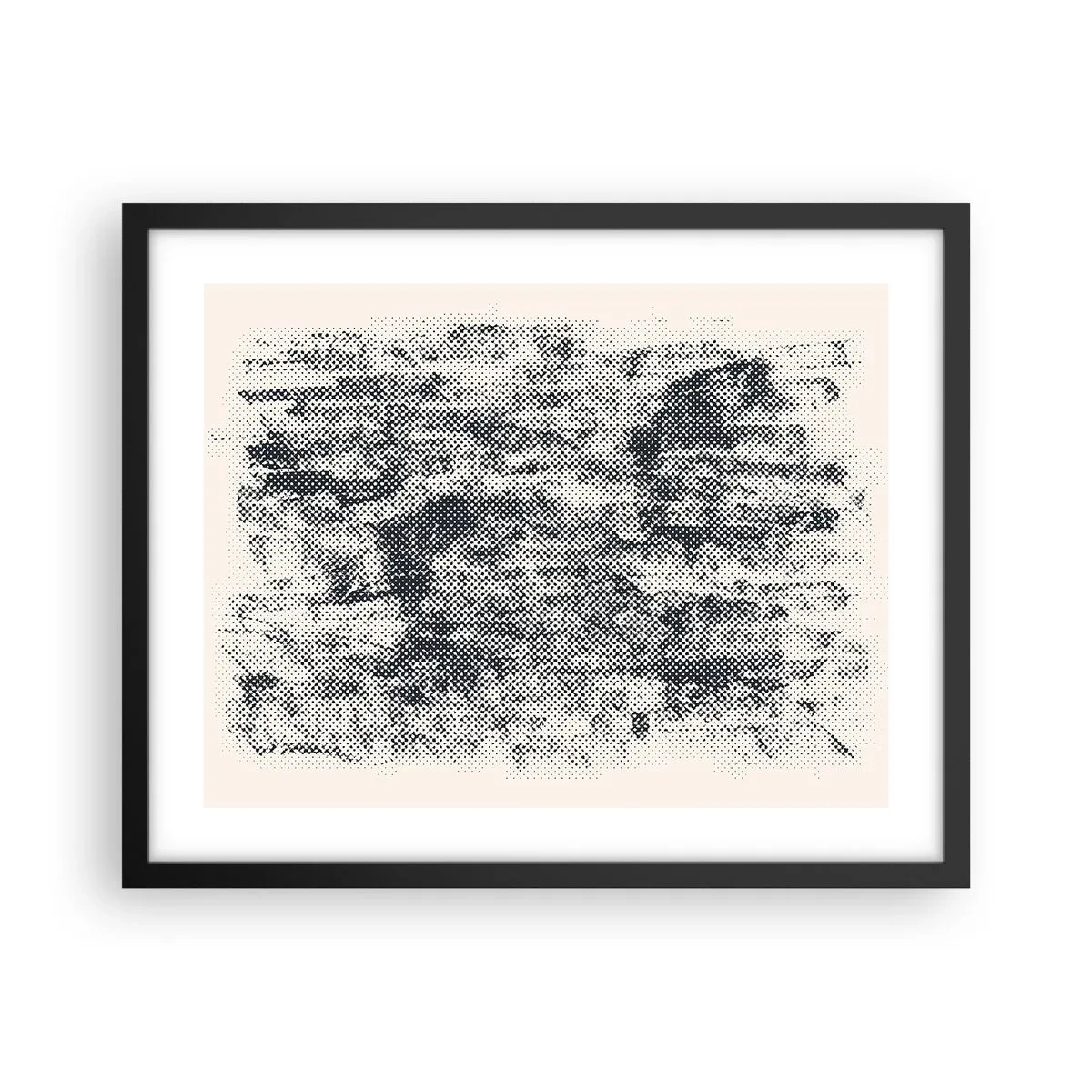 Pôster com moldura preta - Composição nebulosa - 50x40 cm