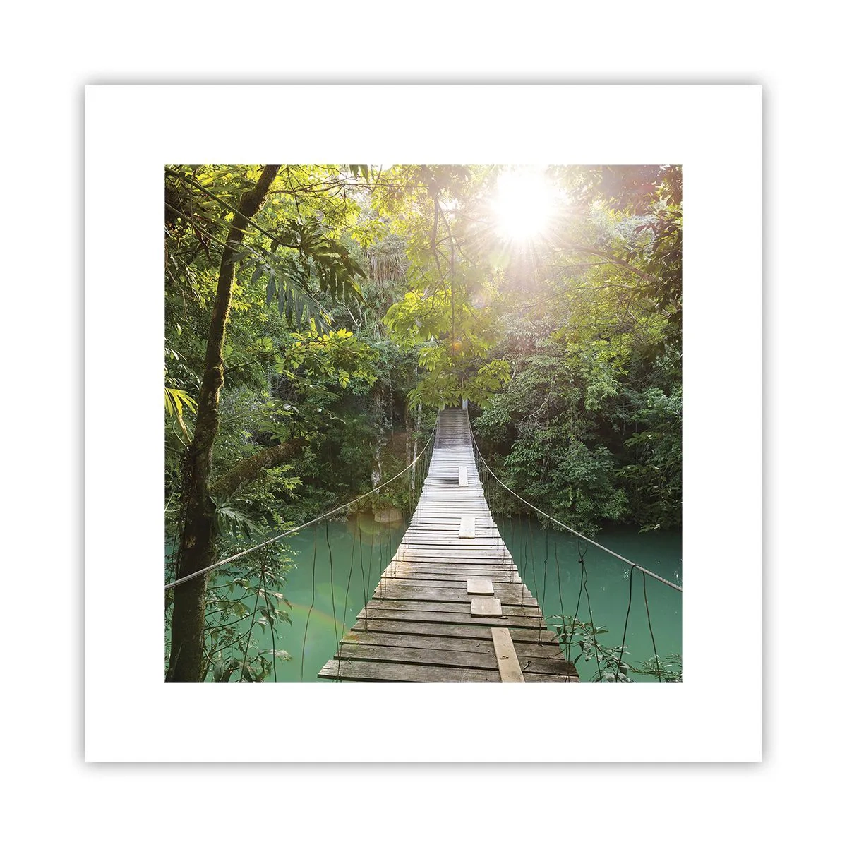 Pôster - Da água azul para a floresta azul - 30x30 cm