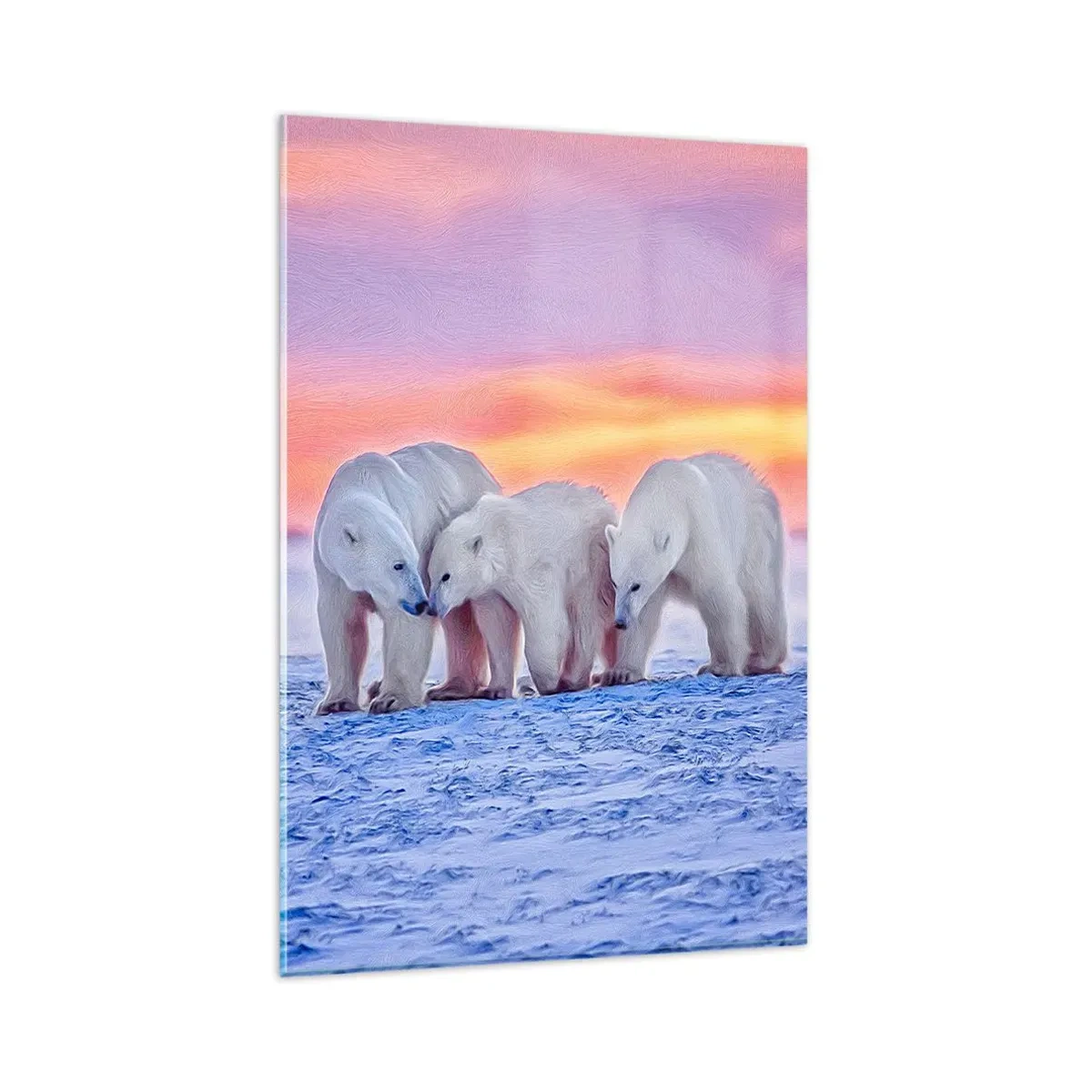 Quadro em vidro - Tudo o que precisa é de aconchego familiar - 80x120 cm