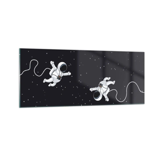 Quadro em vidro - Emaranhado Cósmico - 100x40 cm