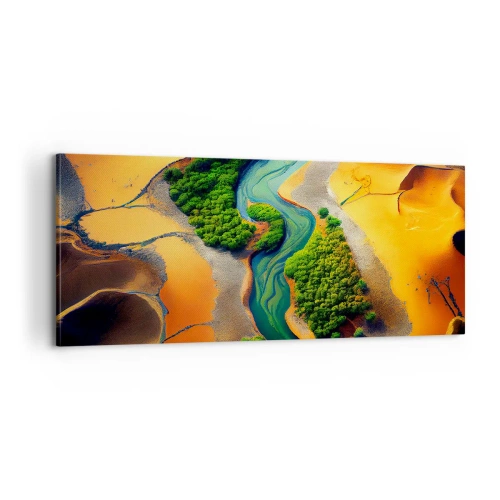 Quadro em tela - Rio que dá vida - 100x40 cm