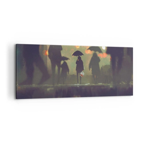Quadro em tela - Da perspectiva de uma gota de chuva - 120x50 cm