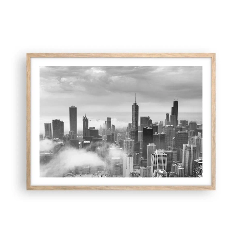 Pôster com moldura de carvalho claro - Paisagem americana - 70x50 cm