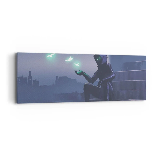 Quadro em tela - A vida vai voltar - 90x30 cm