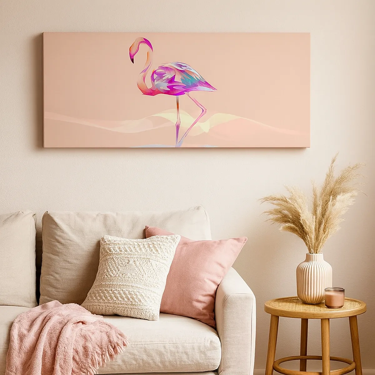 Quadro em tela - A ave das boas emoções - 30x30 cm