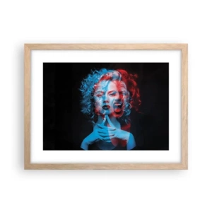 Pôster com moldura de carvalho claro - O outro eu - 40x30 cm