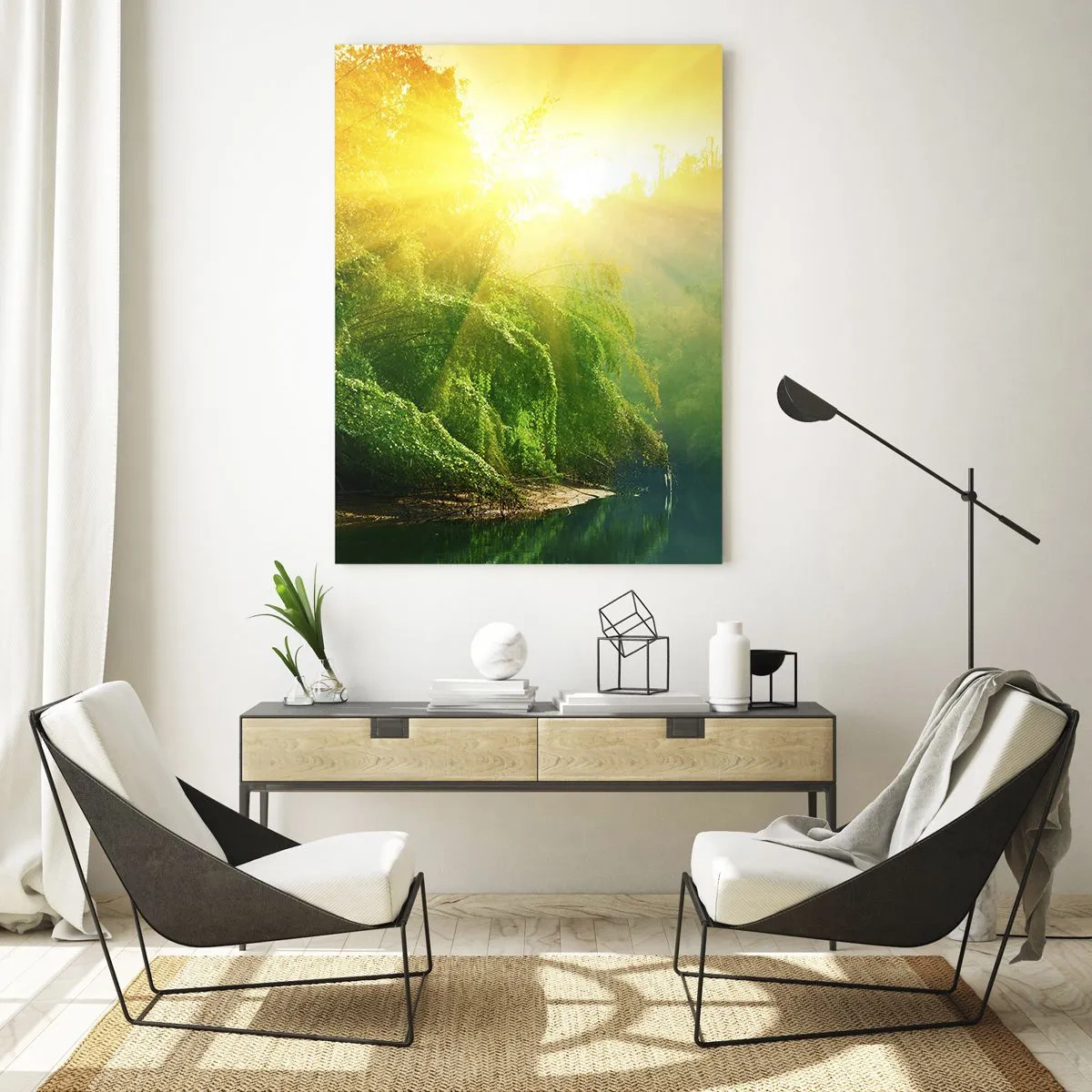 Quadro em vidro - Afogar-se ao sol e à sombra - 70x100 cm
