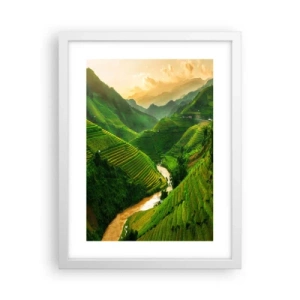 Pôster em moldura branca - Vale vietnamita - 30x40 cm