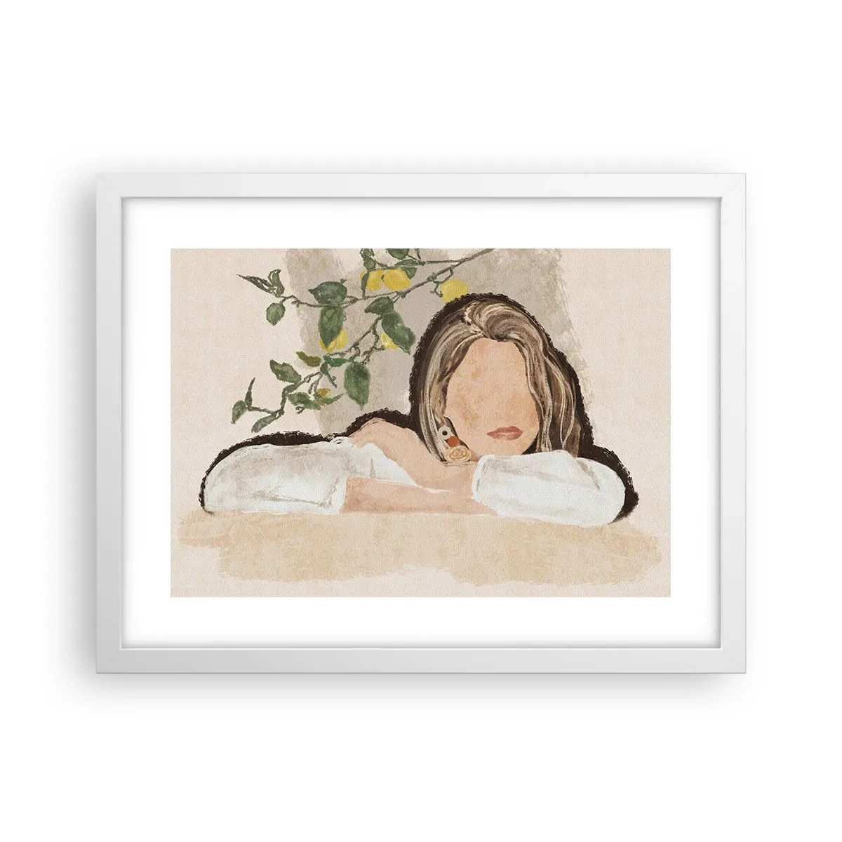 Pôster em moldura branca - Beleza do sul - 40x30 cm