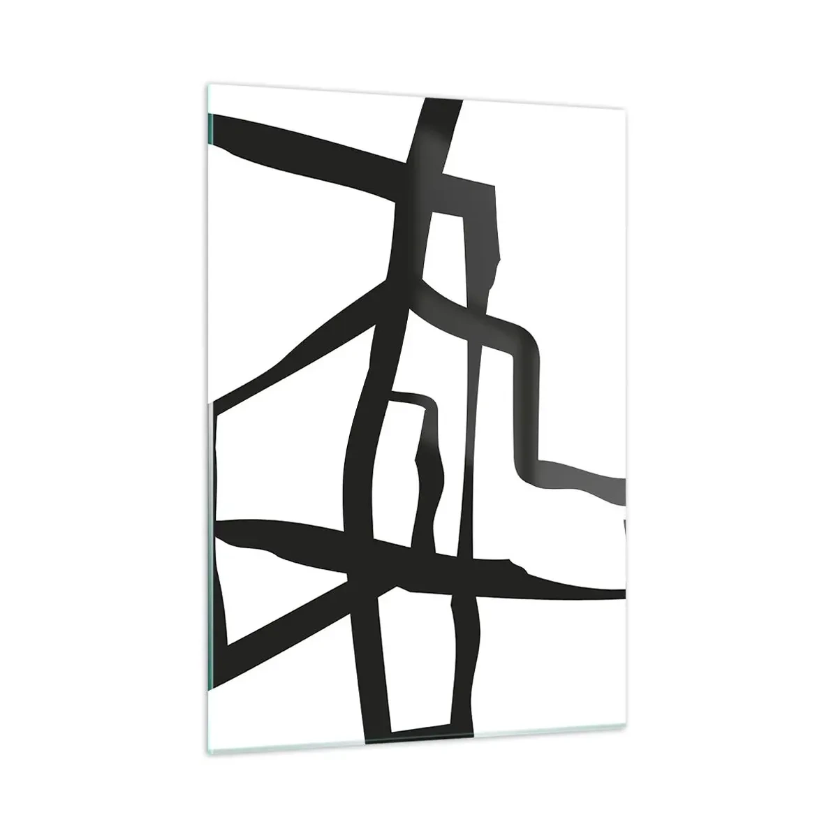Quadro em vidro - Projeto preto e branco - 50x70 cm