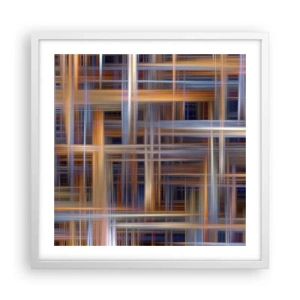 Pôster em moldura branca - Tecido de luz - 50x50 cm