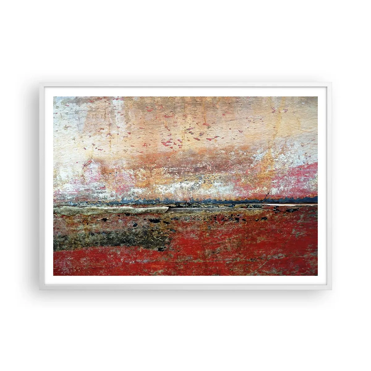 Pôster em moldura branca - Talvez seja o mar - 100x70 cm