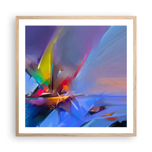 Pôster com moldura de carvalho claro - Como as asas de um pássaro - 60x60 cm