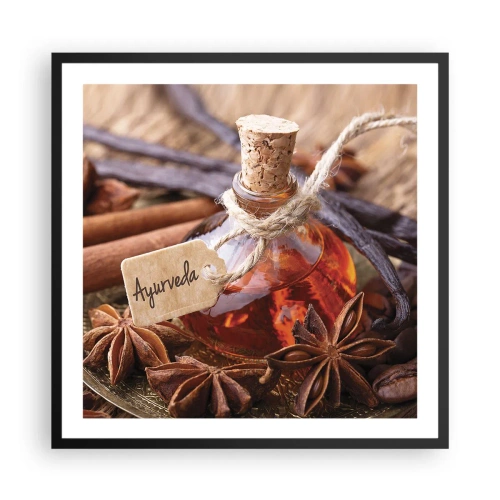 Pôster com moldura preta - Rumo à unidade do corpo e do espírito - 60x60 cm