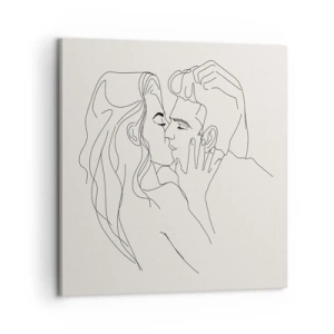 Quadro em tela - Emaranhados pelo sentimento - 60x60 cm