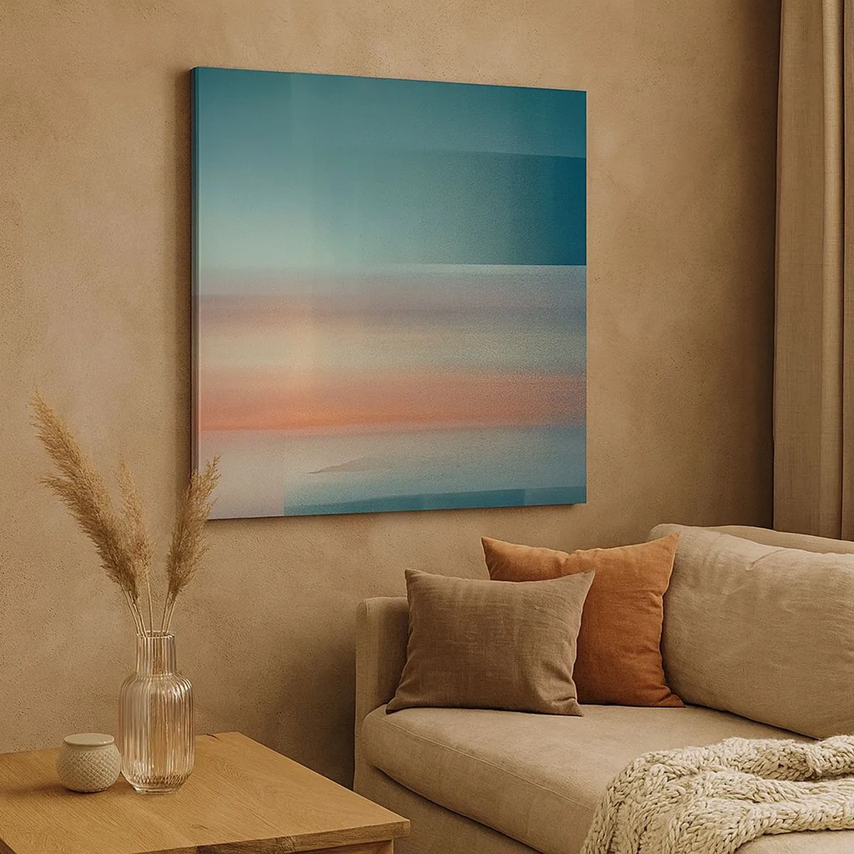 Quadro em tela - Resumo: ondas de luz - 30x30 cm