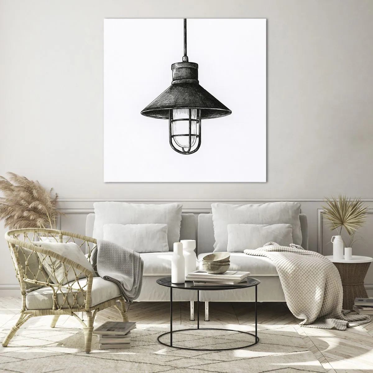Quadro em vidro - Como antigamente… - 40x40 cm