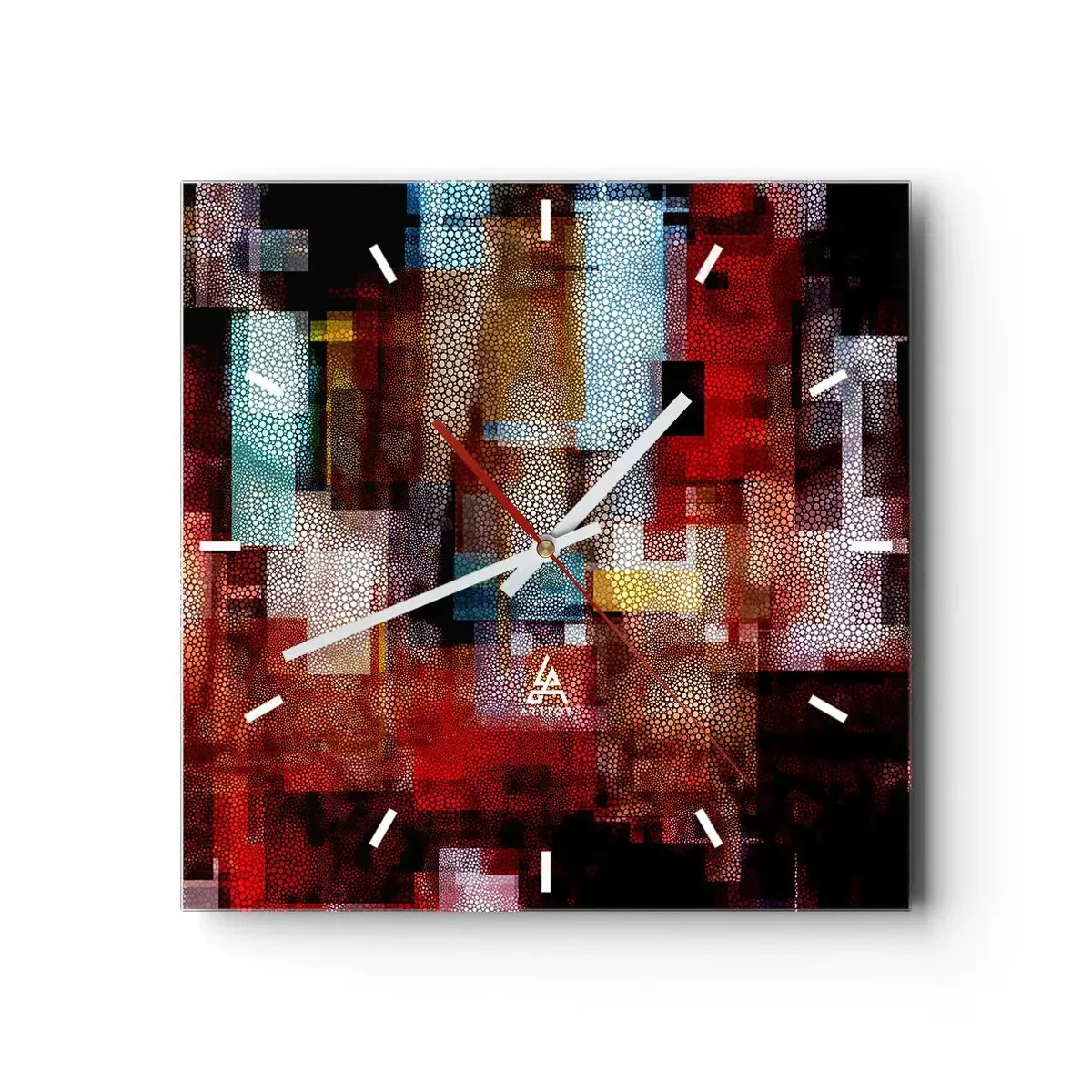 Relógio de parede - Relógio em vidro - Uma grande confusão - 30x30 cm