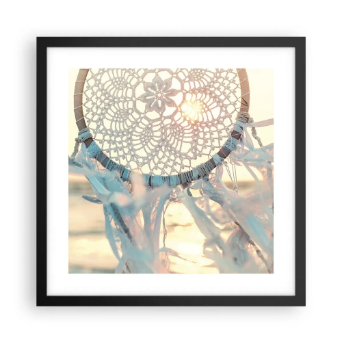 Pôster com moldura preta - Totem de renda - 40x40 cm