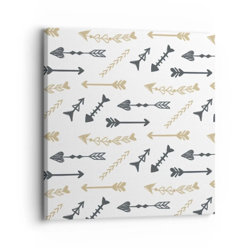 Quadro em tela - O sonho do arqueiro - 30x30 cm