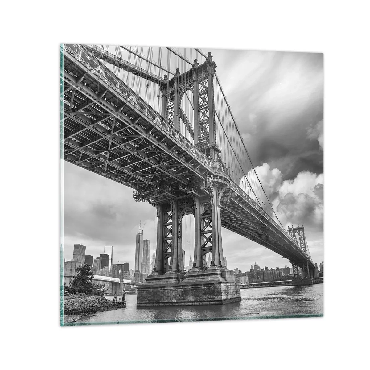 Quadro em vidro - Ao coração da cidade - 40x40 cm