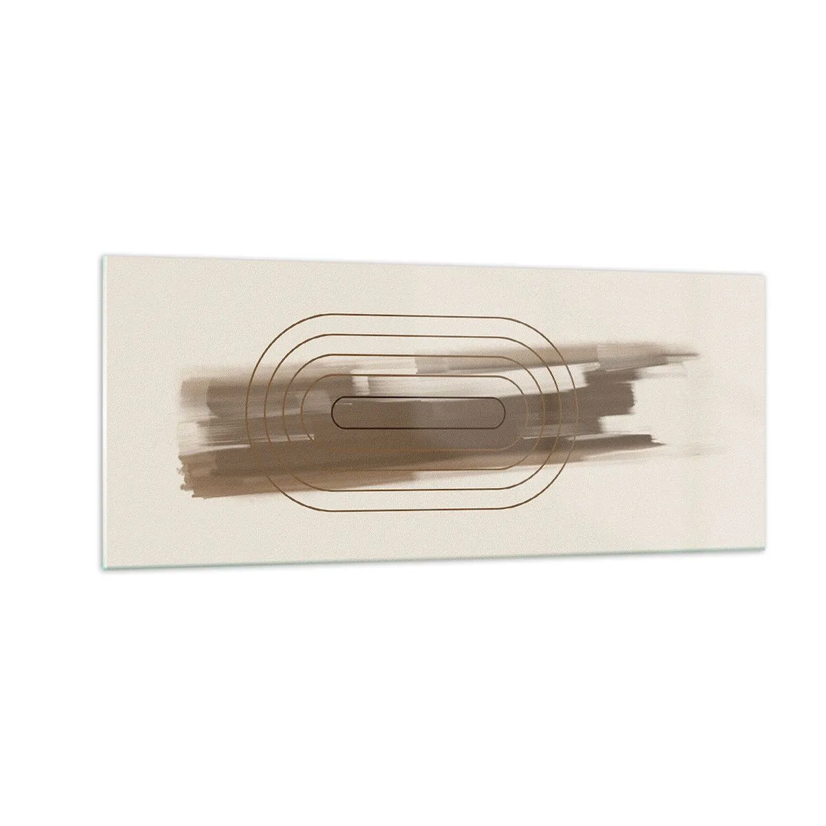 Quadro em vidro - Um sopro de cinza - 100x40 cm