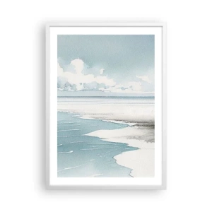 Pôster em moldura branca - Maré suave - 50x70 cm