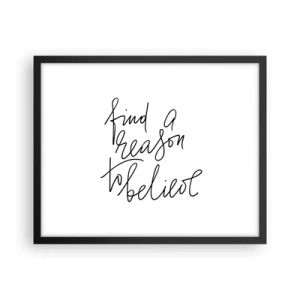 Pôster com moldura preta - É possível - 50x40 cm