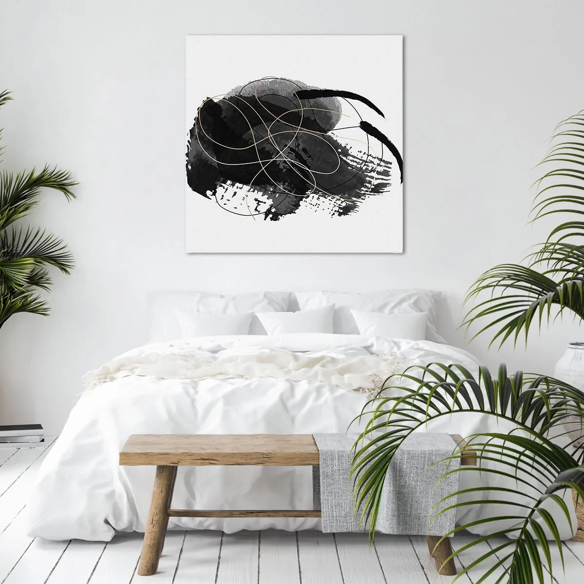 Quadro em tela - Emergido do preto - 40x40 cm