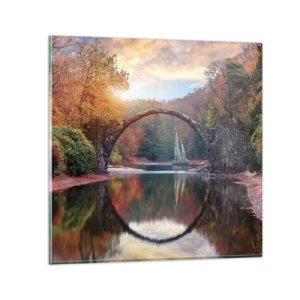 Quadro em vidro - Do outro lado do espelho - 70x70 cm