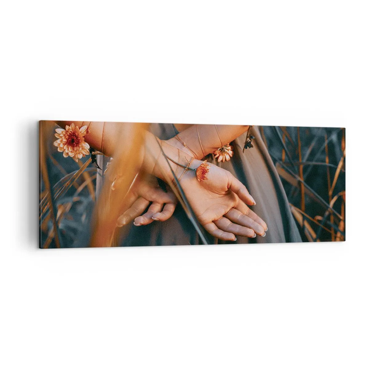 Quadro em tela - Ligada à natureza - 140x50 cm