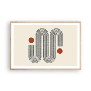 Pôster com moldura de carvalho claro - Do início ao fim - 91x61 cm