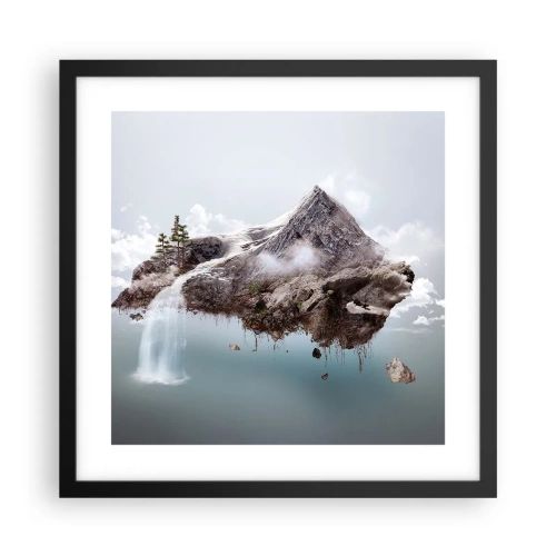 Pôster com moldura preta - Pelos olhos de um surrealista - 40x40 cm