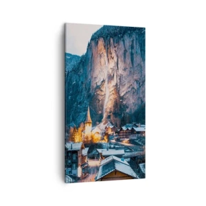 Quadro em tela - O espírito luminoso do inverno - 45x80 cm