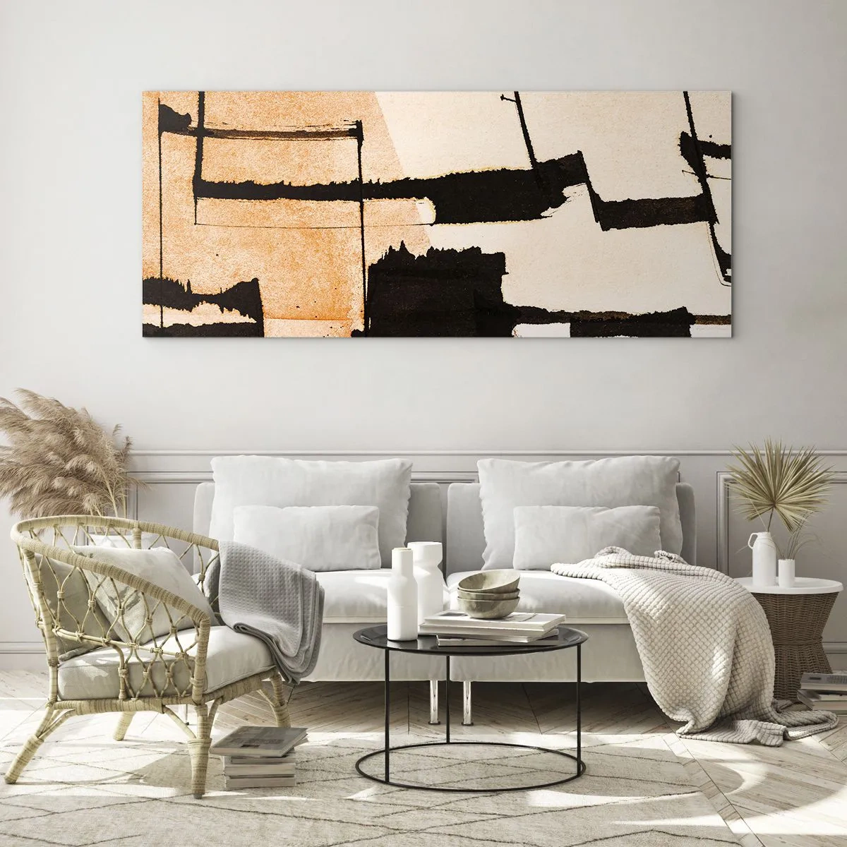 Quadro em vidro - No entanto, a ordem - 90x30 cm