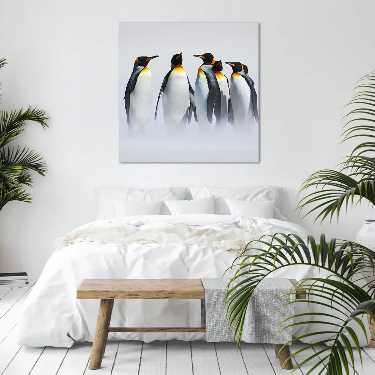 Quadro em tela - Reunião em traje de gala - 70x70 cm