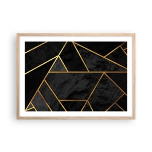 Pôster com moldura de carvalho claro - Escuridão e esplendor - 70x50 cm