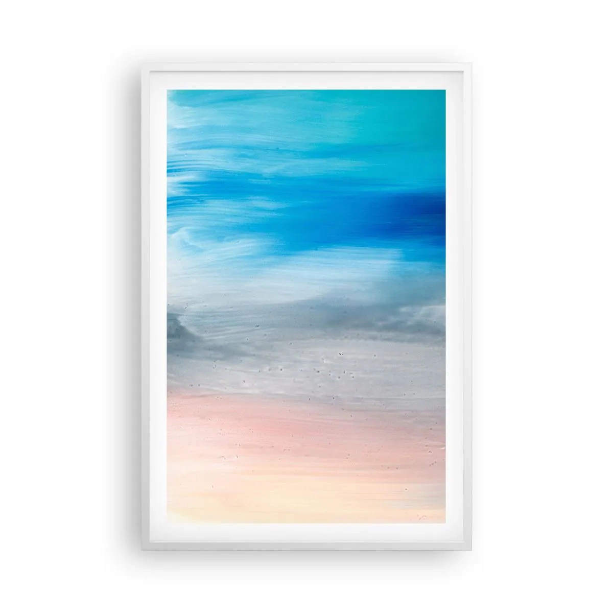 Pôster em moldura branca - Elementos: ar - 61x91 cm